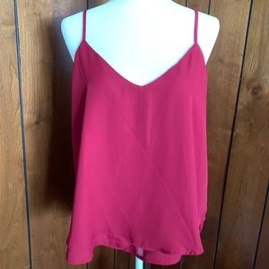 Deep red blouse